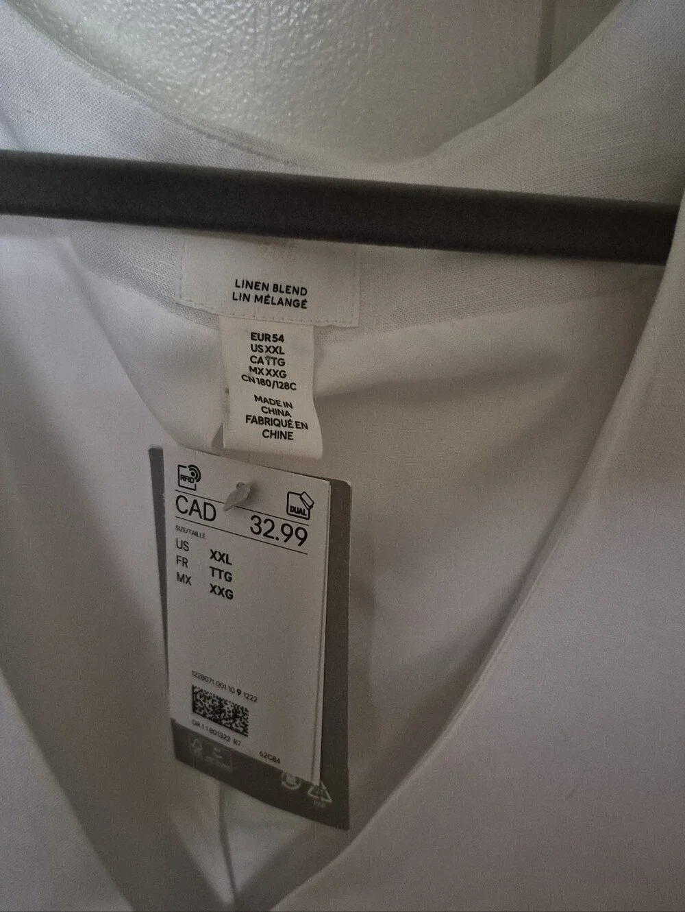 H&M Linens Women's White Button-Front Vest Top - Picture 2 of 3